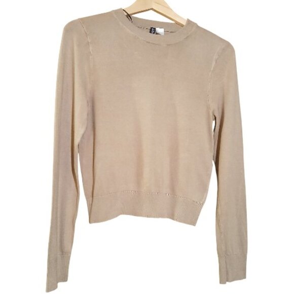 H & M (Divided) Camel Crew Neck Sweater S - EUC - Picture 2 of 7